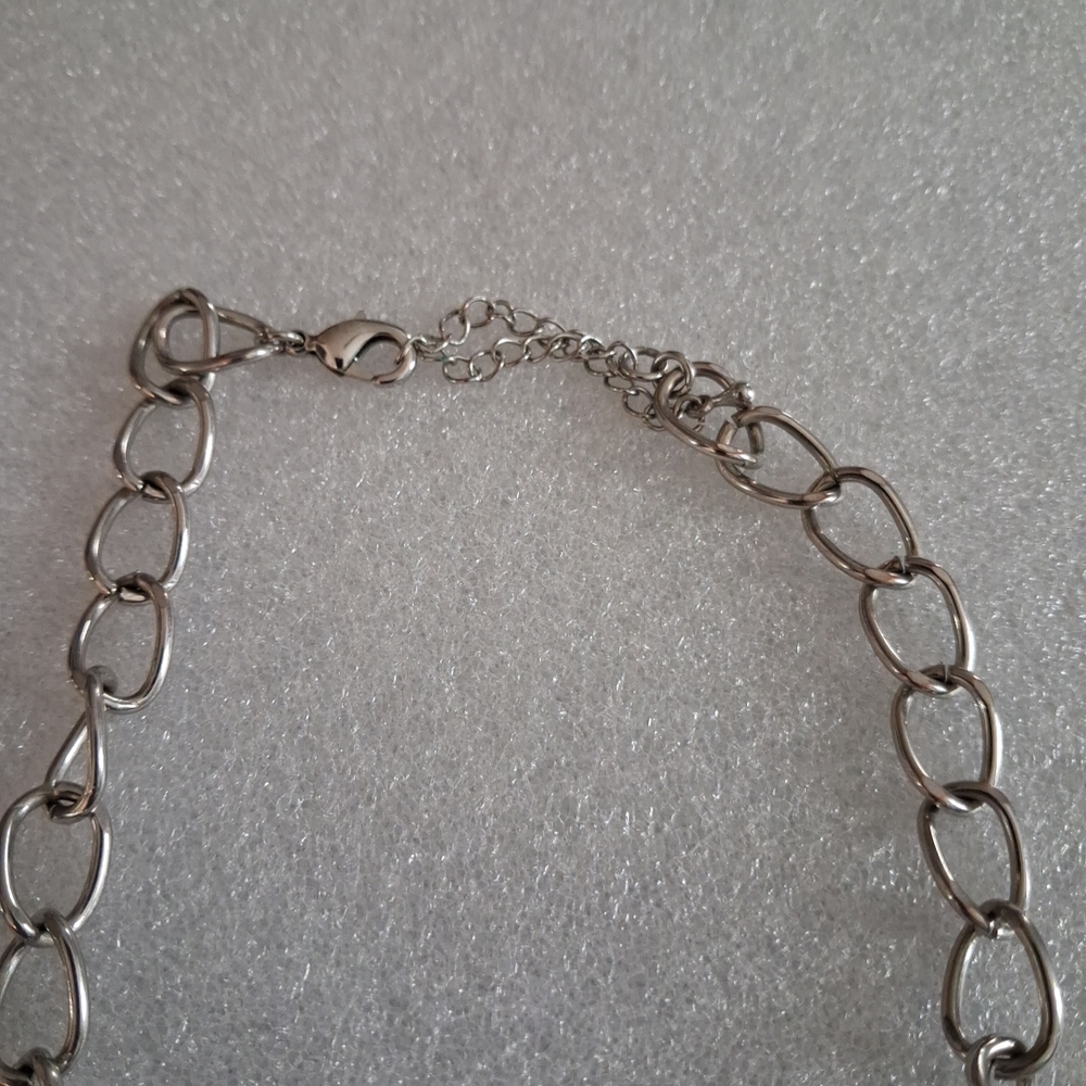 Silver Multi-Layer Coin Necklace - image 4